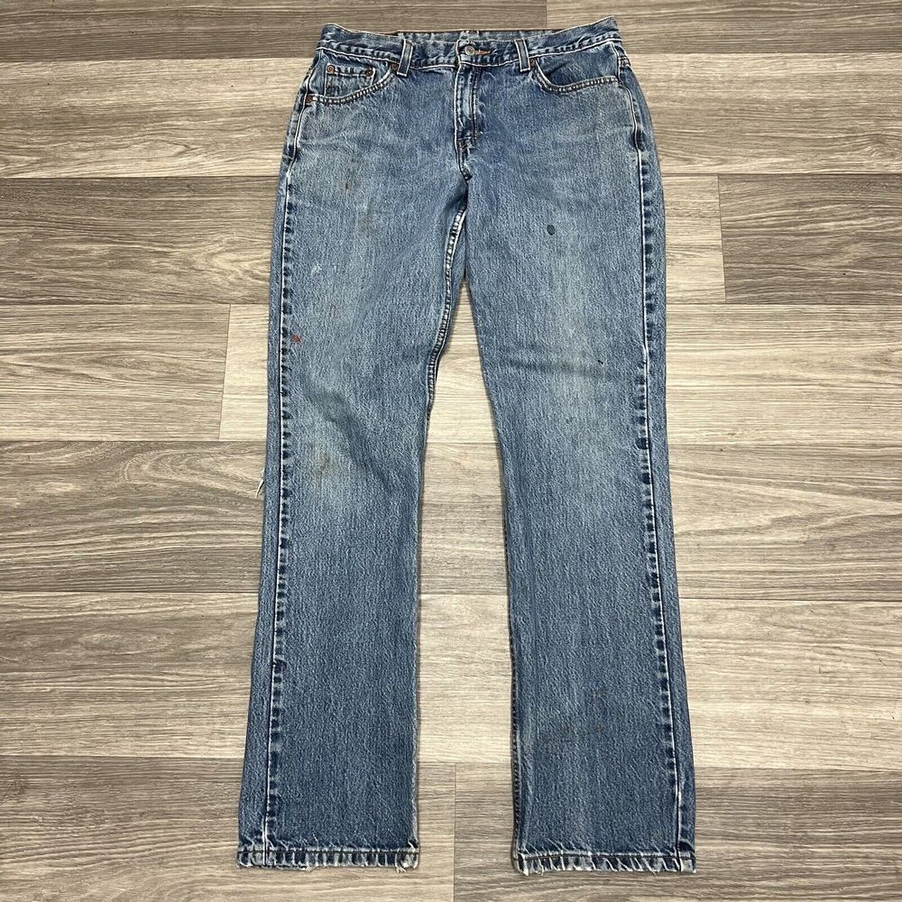 Vintage Levi's 505 Blue Jeans Mens 32x32 Straight Denim Distressed Western Faded